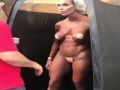 FBB topless backstage