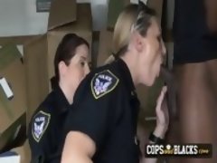 BLACK monstercock hammers DIRTY OFFICER pussy