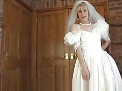 Hazel in wedding dress