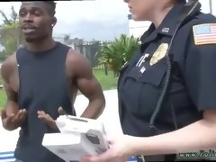 Chubby milf young Black suspect taken on a tough ride