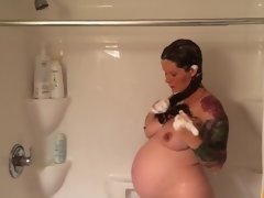 Pregnant in the Shower