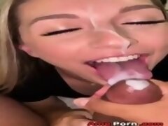 Blonde Takes Hot Cumshot See Profile For More
