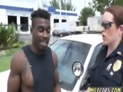 Milf creampie accident first time Black suspect taken on a tough ride