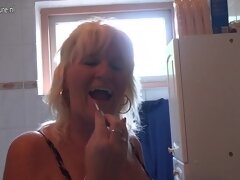 Blonde Mature Slut Pleasing Herself - MatureNL