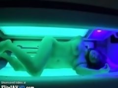 Japanese busty Milf wants to fuck in solarium