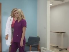 Julia Ann and Gabbie Carter are making love in the hospital, while no one is watching them