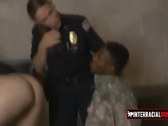 Horny MILFs are fucking with a fake black soldier and his BBC.