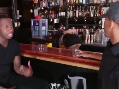MILF waitress plowed by hard black cocks